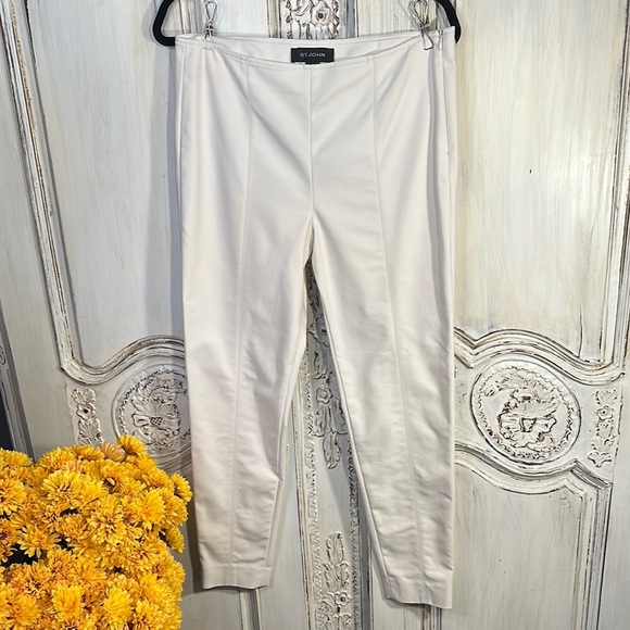 St. John Ivory Trousers - Picture 1 of 9